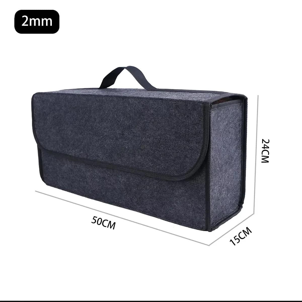 1PC Dark Gray Car Felt Storage Box for BYD Car 2mm(50 24 15cm) 01