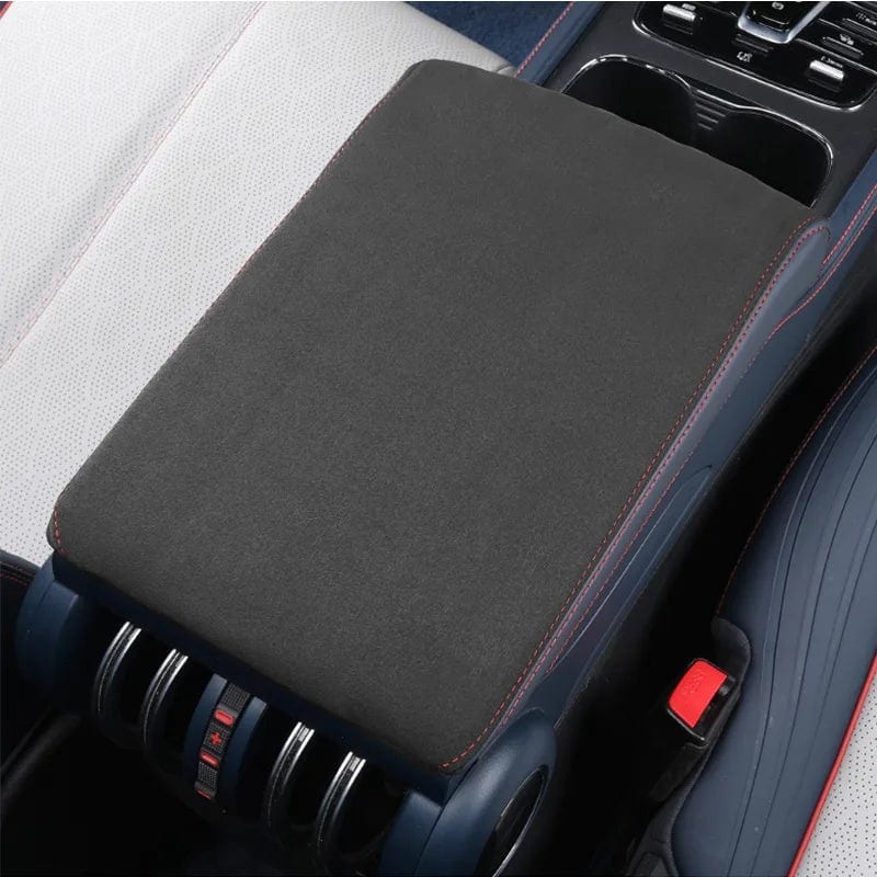 BYD ATTO 3 Leather Car Armrest Box Pad Black 01