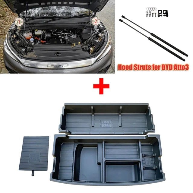 BYD ATTO 3 Rear Trunk Organizer Box Box and Hood Struts 01