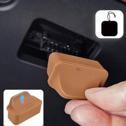 BYD Car OBD Diagnostic Interface Protective Cover Brown 01
