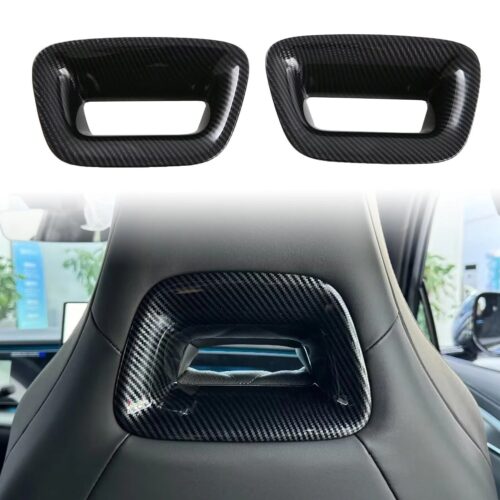 BYD Front Seat Back Decor Cover Trim ABS Carbon Style Sealion 7 01