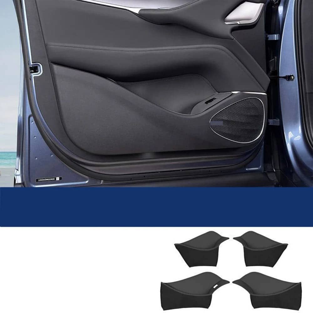 BYD Sealion 7 PU Leather Car Door Car Seat Back Anti Kick Mat Pad Black 01