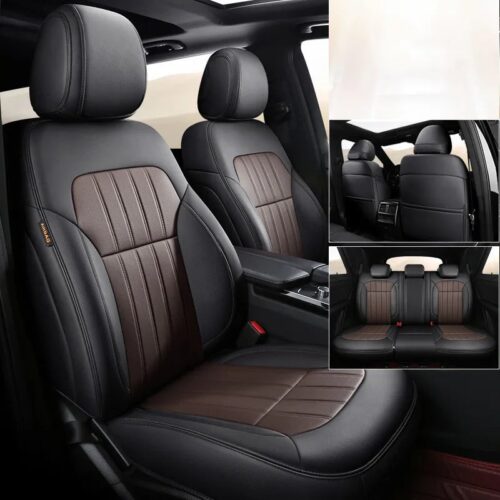 Car Seat Cover Full Set Compatible For BYD ATTO 3 Balck Coffee 01