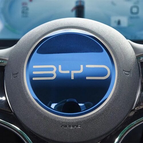 Car Steering Wheel Sticker for BYD Atto3 Seagull Dolphin Seal Blue 01