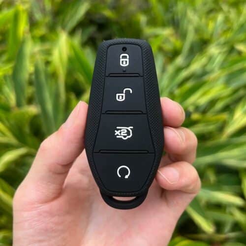 Silicone Car Key Case Cover Protector For BYD Car Black 01