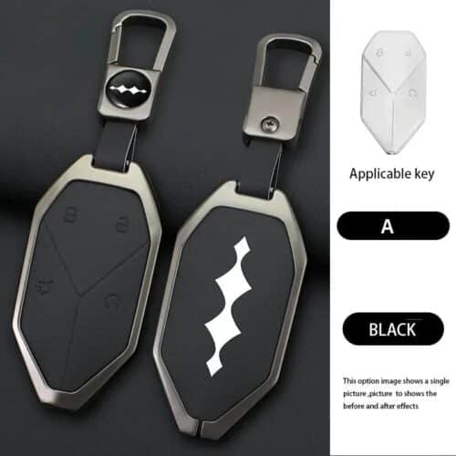 Zinc Alloy Leather Car Key Case Cover Shell Fob For BYD Formula Leopard A 01
